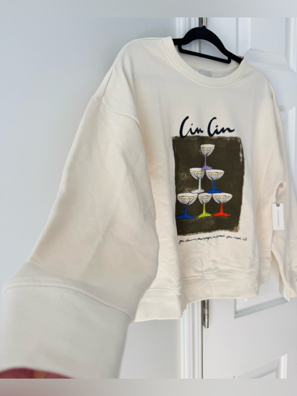 Anthropologie Maeve x Natalia Bagniewska Cocktail Sweatshirt, Size S - Picture 7 of 8